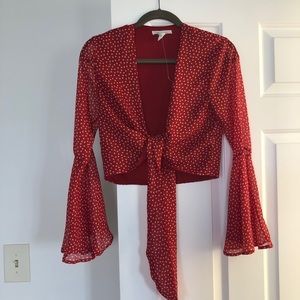 UO bell sleeve wrap top